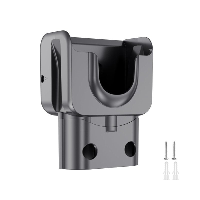 Wall-mount storage set for securing a cordless vacuum and accessories