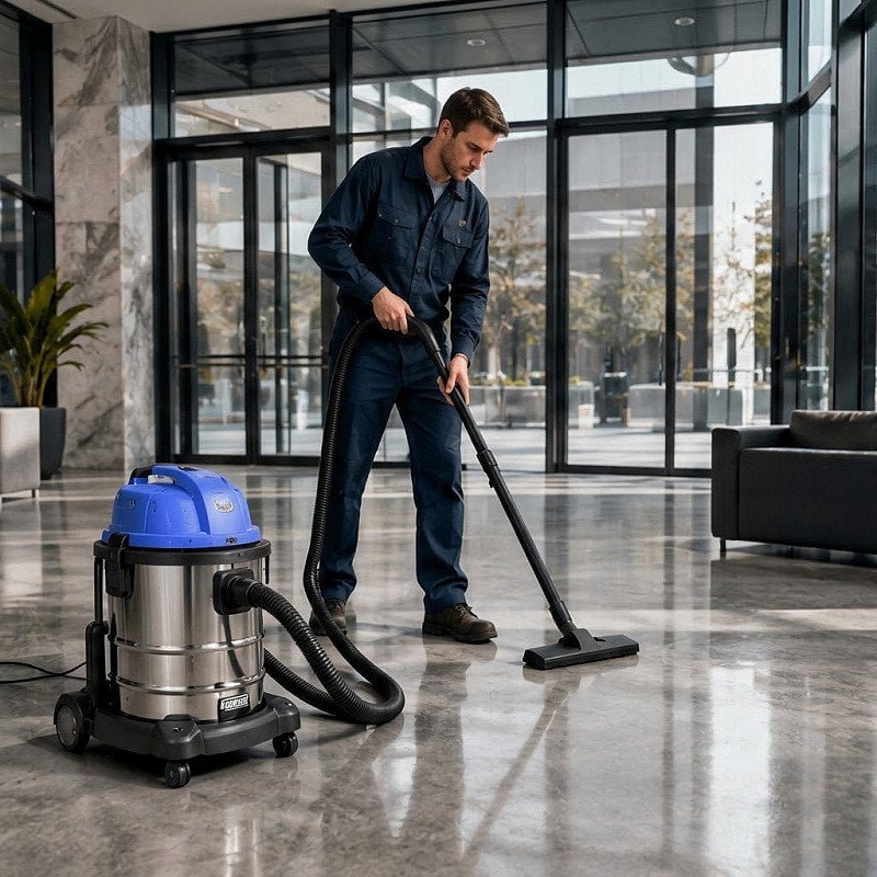 LIYYOU 25L wet and dry vacuum cleaner used in commercial spaces