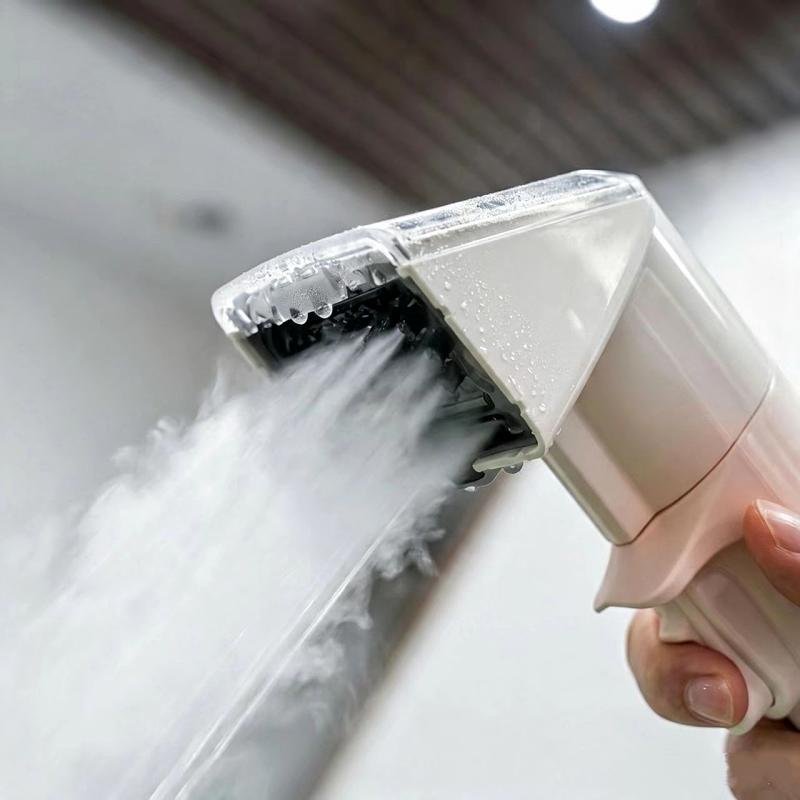 Spray water or steam onto stained area