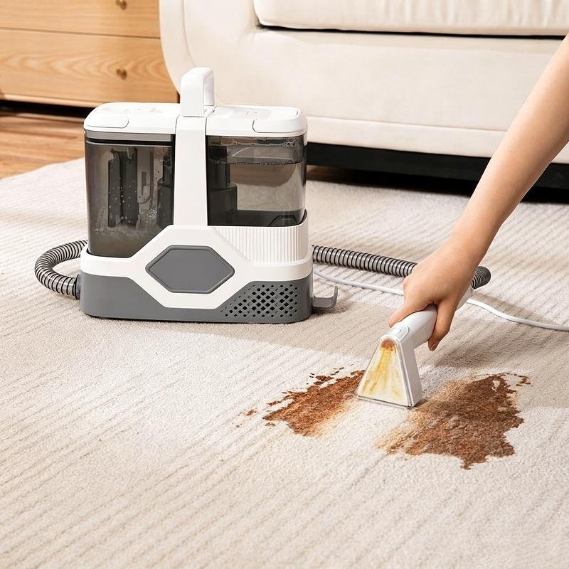 LY-511 steam spot cleaner demonstrating room-temperature, hot-water, steam and dry-ironing modes