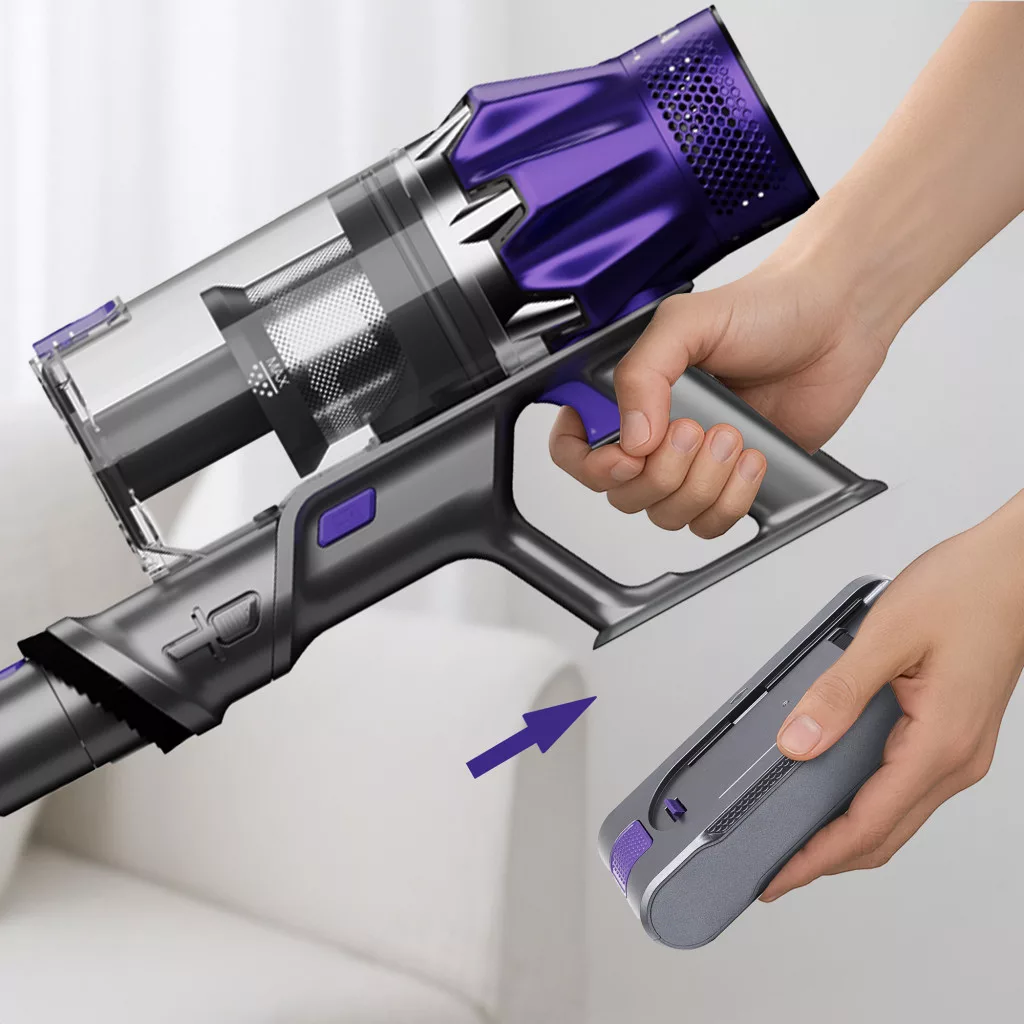 LY-X7A cordless vacuum with removable 29.6V 3000mAh battery