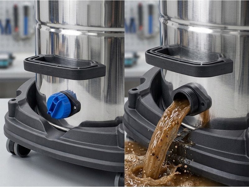Liyyou 80L wet and dry vacuum cleaner with convenient drain water system