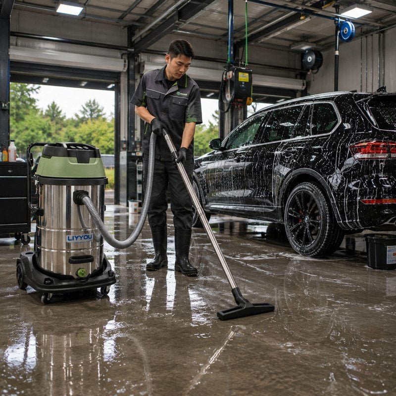 Liyyou LY-601 80L wet and dry vacuum cleaner for car care facility cleaning
