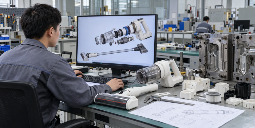 Vacuum cleaner OEM engineering prototype and tooling development